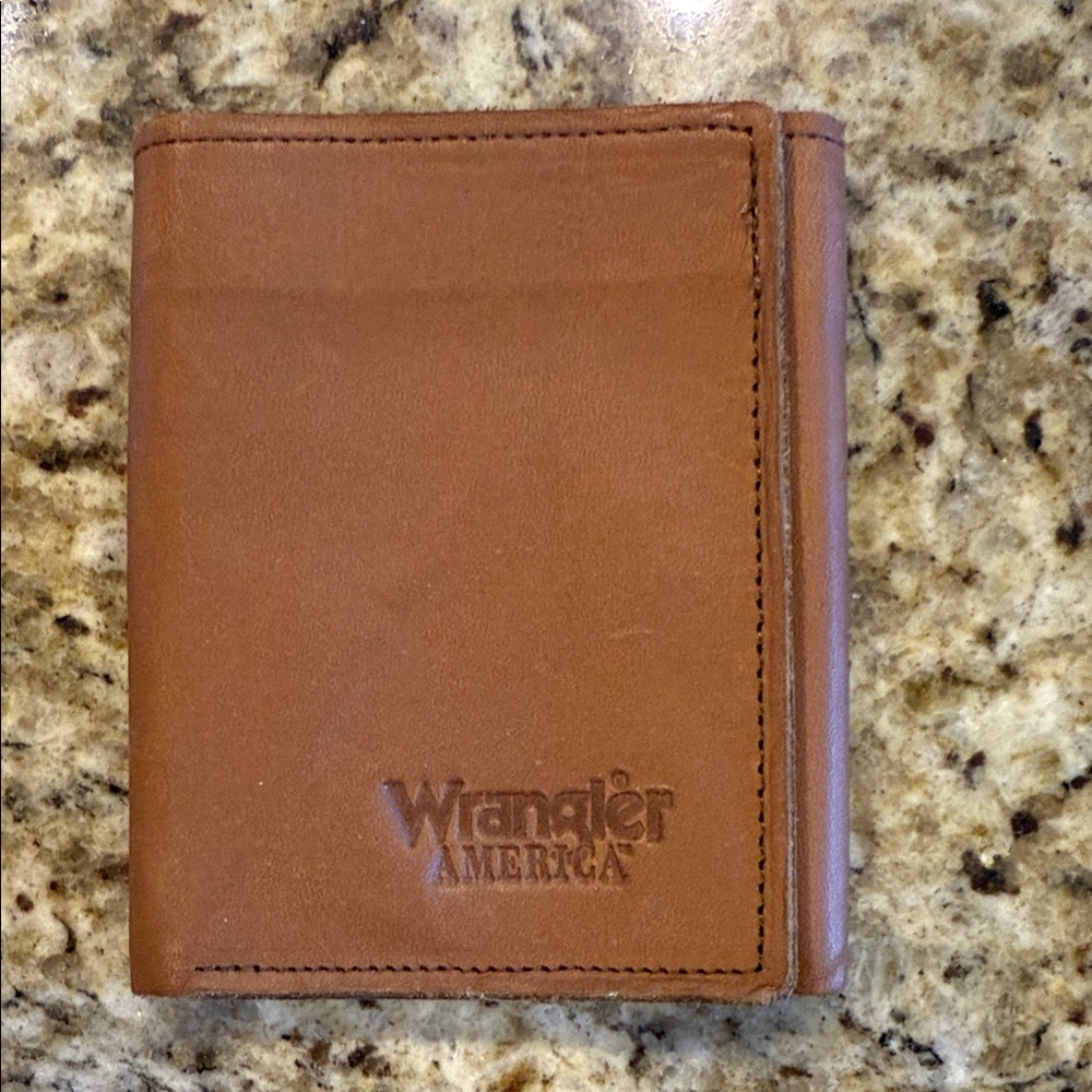 Wrangler Men's Tan Leather Card Holder